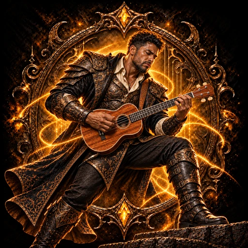 Ukulele Warrior character art